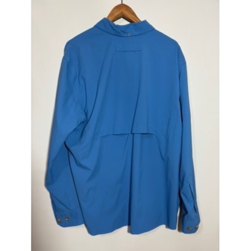 Duluth Trading Co‎ Untucked XL Blue Long Sleeve Fishing Shirt Vented Button Down - Picture 3 of 8